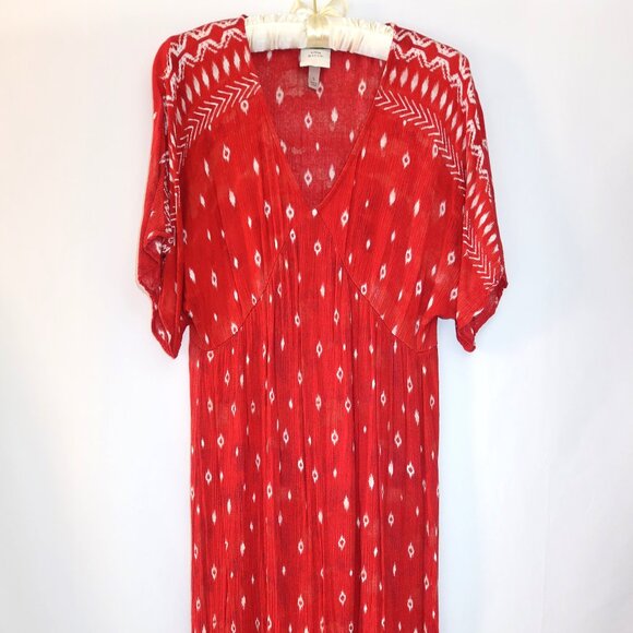 Knox Rose Midi Dress Sz S Coastal Boho Beach Western Cottagecore Prairie Batwing - Picture 4 of 12